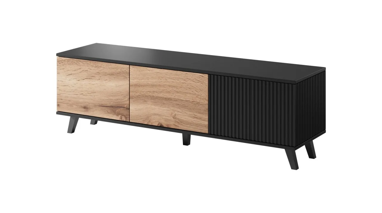 comoda-tv-random-rtv1-stejar-wotan-negru-l150-x-a40-x-h47-cm171382 Comoda TV Random RTV1 stejar wotan/negru - L150 x A40 x h47 cm - imagine 8