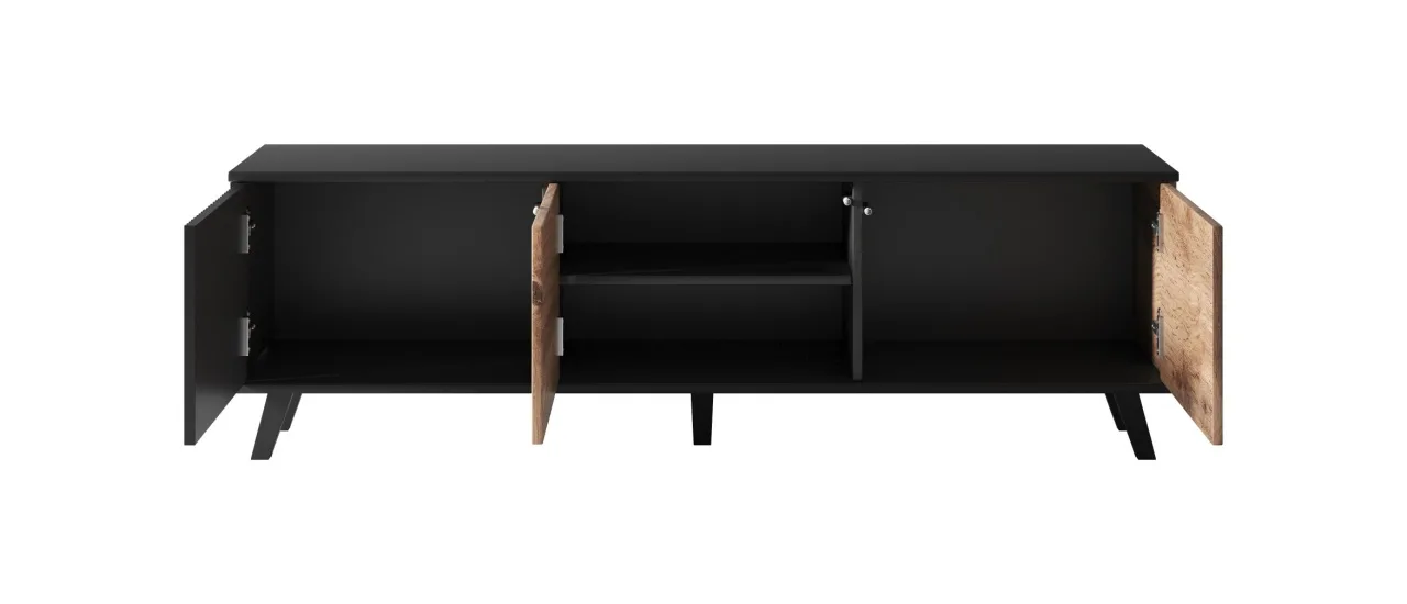 comoda-tv-random-rtv1-stejar-wotan-negru-l150-x-a40-x-h47-cm171390 Comoda TV Random RTV1 stejar wotan/negru - L150 x A40 x h47 cm - imagine 16
