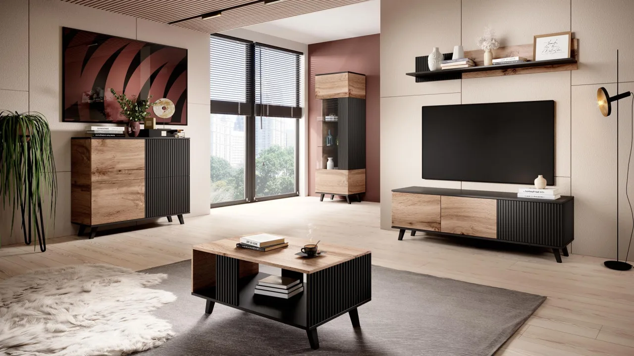 corp-depozitare-random-w1-stejar-wotan-negru-l60-x-a40-x-h182-cm26828 Corp depozitare Random W1 stejar wotan/negru - L60 x A40 x h182 cm - imagine 2