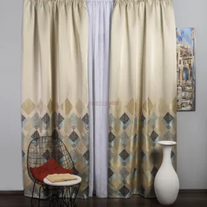 Draperie tip panou bleu,maro