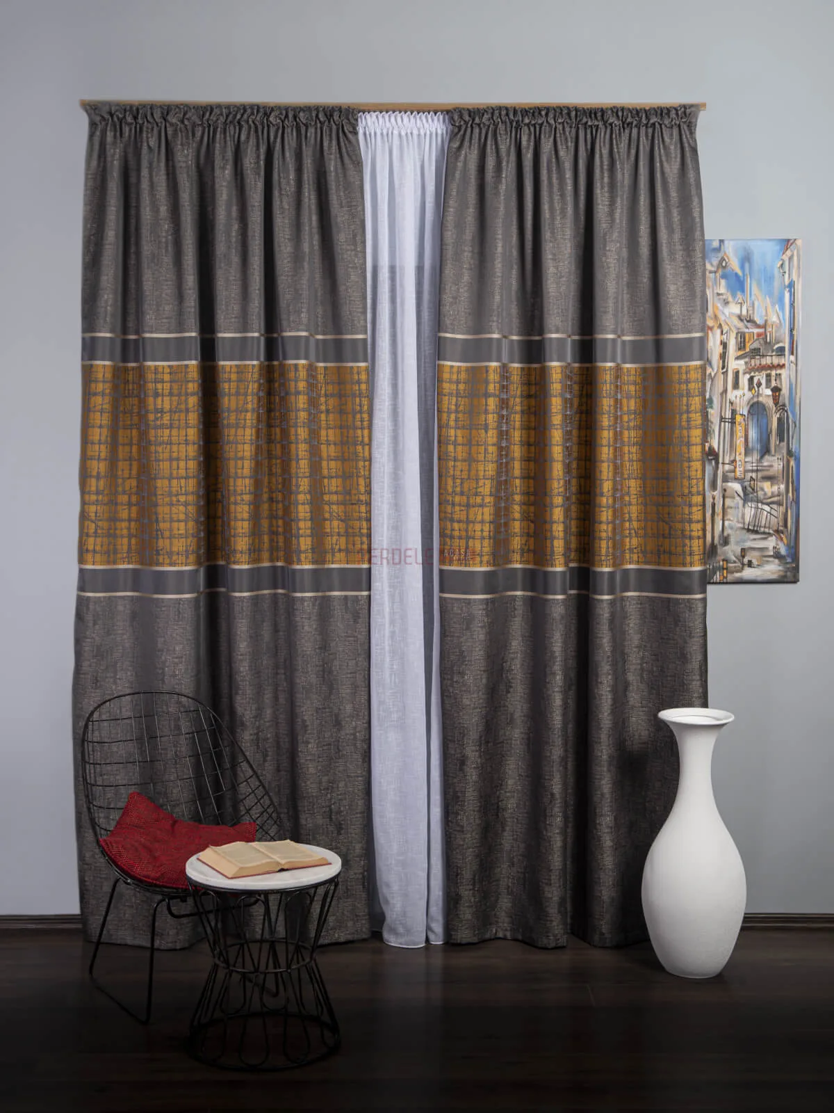 draperie-tip-panou-grimustarPA-18117061 Draperie tip panou gri,mustar