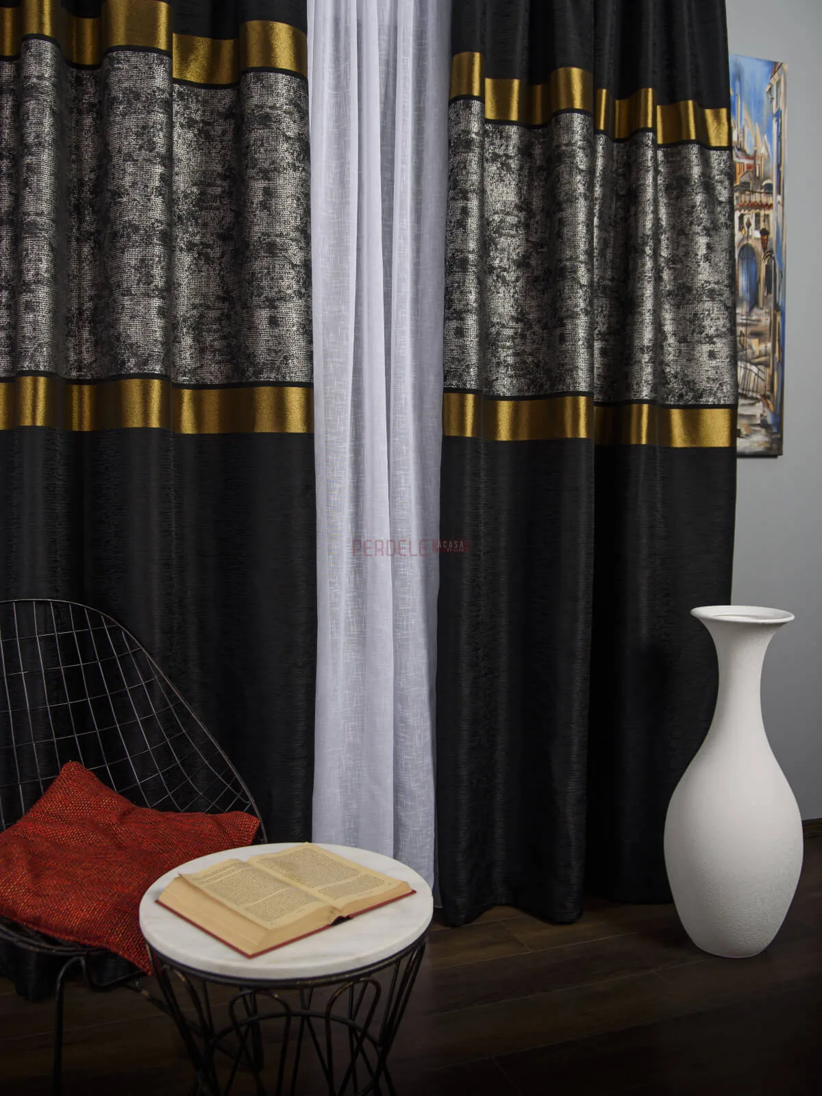 draperie-tip-panou-negruargintiugalbenPA-18917381 Draperie tip panou negru,argintiu,galben - imagine 2