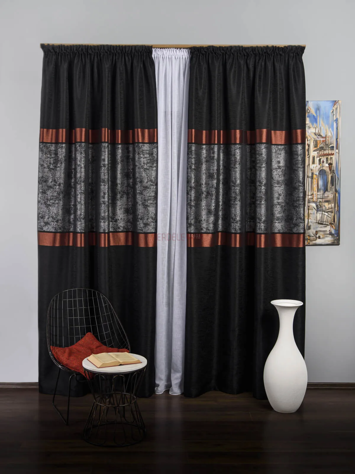 draperie-tip-panou-negrugricupruPA-18867360 Draperie tip panou negru,gri,cupru