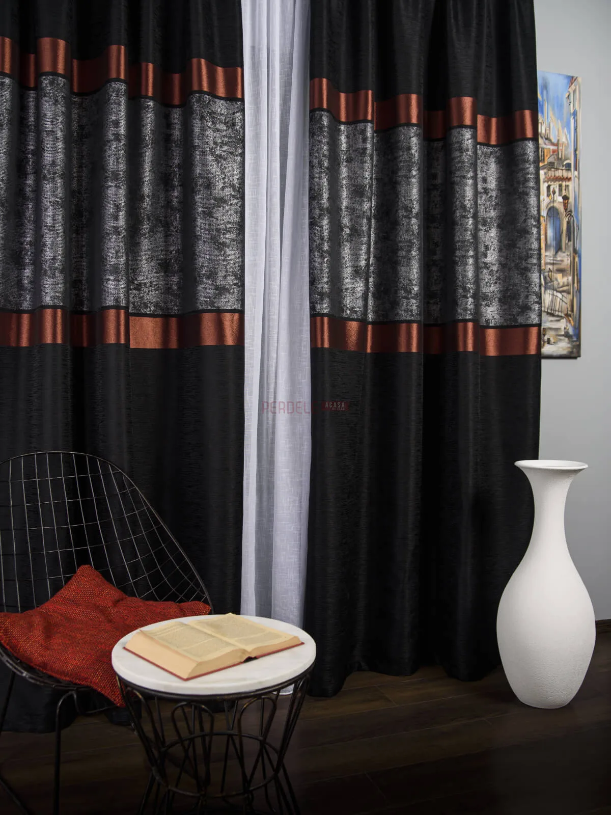 draperie-tip-panou-negrugricupruPA-18867361 Draperie tip panou negru,gri,cupru - imagine 2