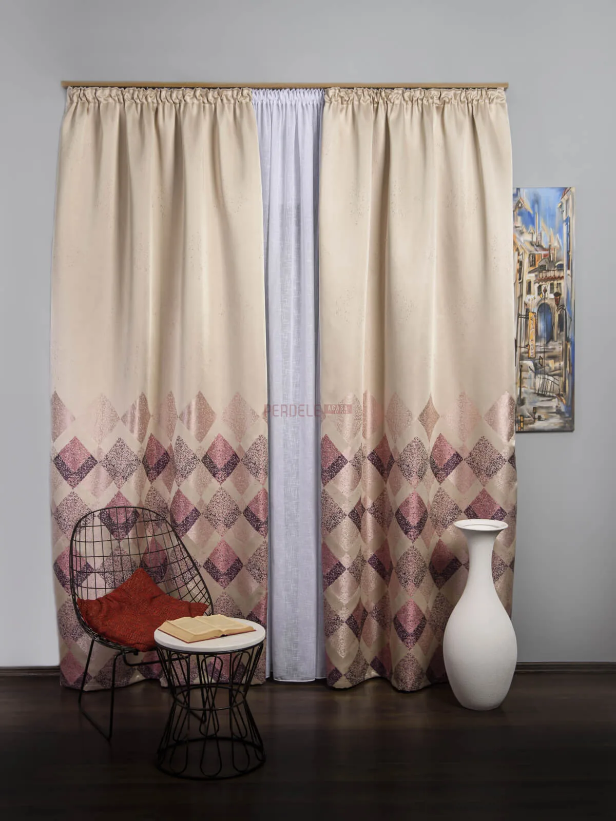 draperie-tip-panou-rozlilabejPA-17676885 Draperie tip panou roz,lila,bej