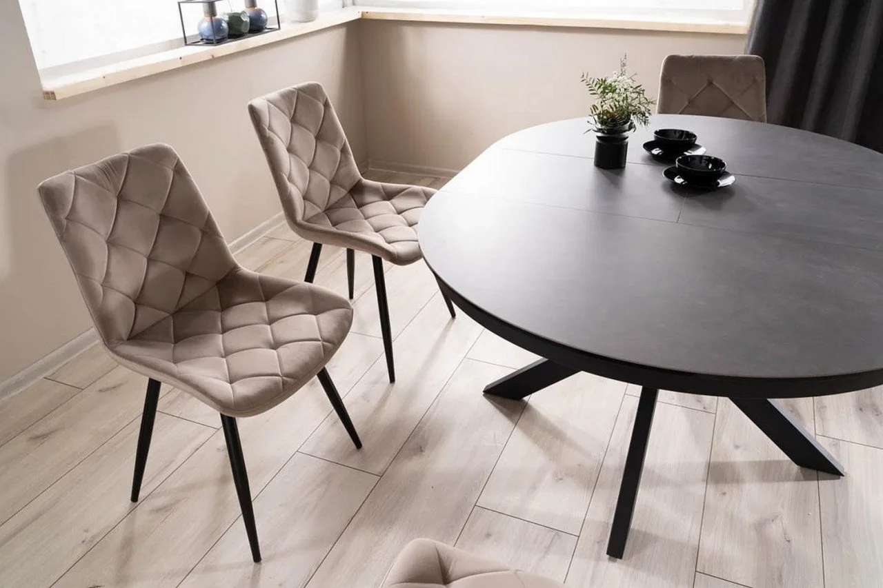 masa-extensibila-porto-ceramica-gri-inchis-negru-mat-–-l120-160-cm30299 Masa extensibila Porto Ceramica gri inchis/negru mat – L120-160 cm - imagine 5