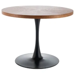 Masa rotunda Amadeo nuc/negru mat - d100 x h76 cm