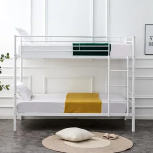 Pat supraetajat metalic Bunky alb - 90 x 200 cm