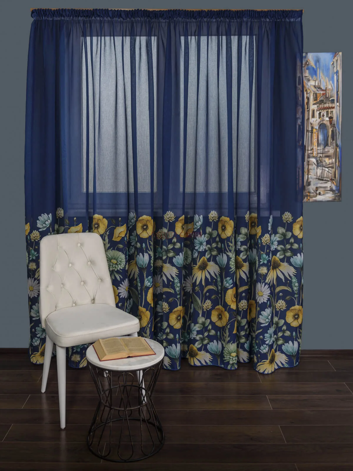 perdea-tip-in-albastru-flori-multicolore-pa2007PA-20087848 Perdea tip in albastru, flori multicolore