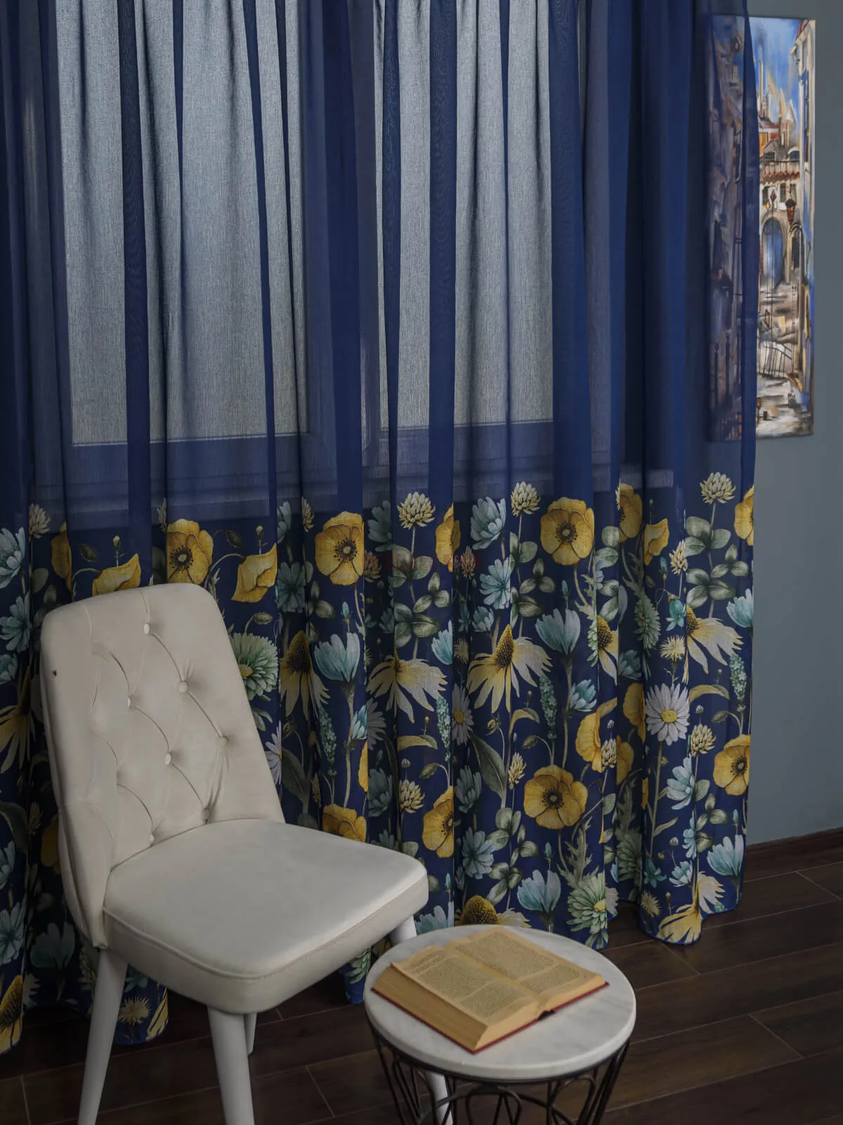 perdea-tip-in-albastru-flori-multicolore-pa2007PA-20087849 Perdea tip in albastru, flori multicolore - imagine 2