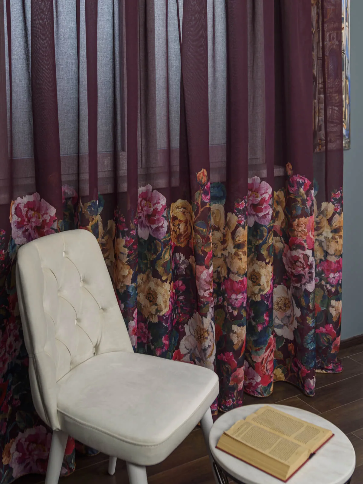 perdea-tip-in-grenaflori-multicolore-pa2035PA-20367961 Perdea tip in grena,flori multicolore - imagine 2