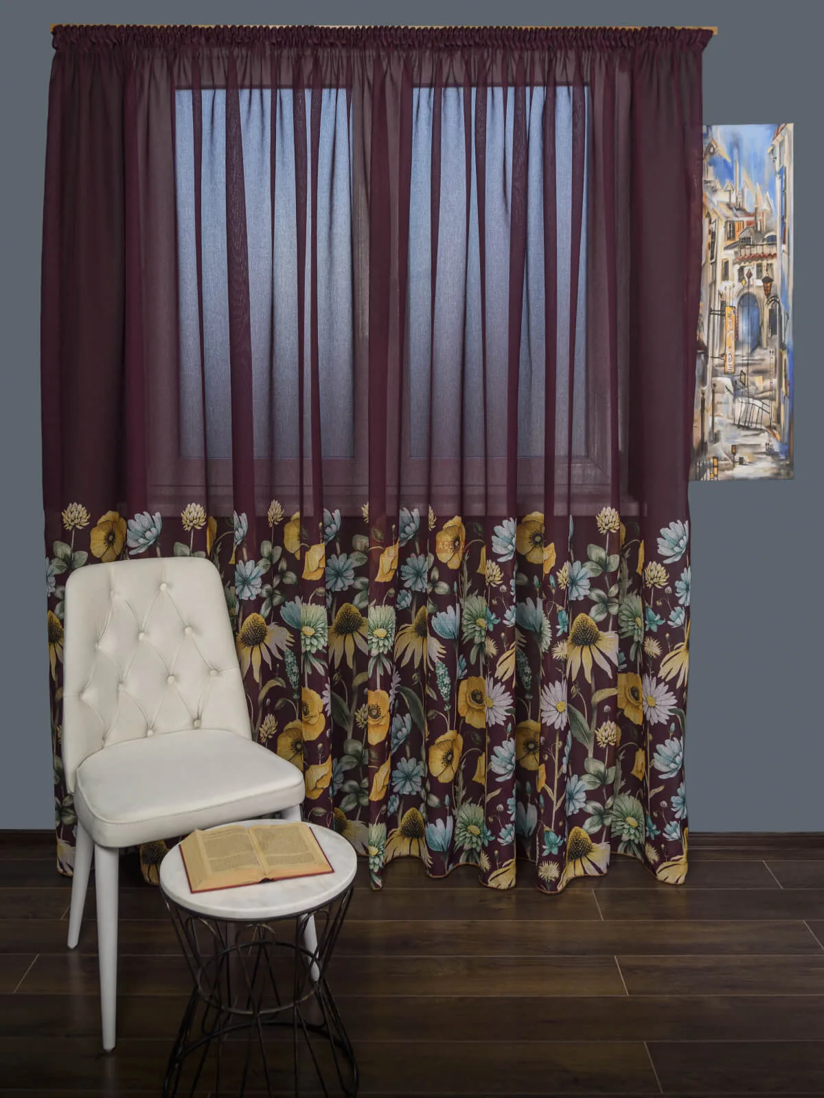 perdea-tip-in-grenaflori-multicolore-pa2036PA-20377964 Perdea tip in grena,flori multicolore