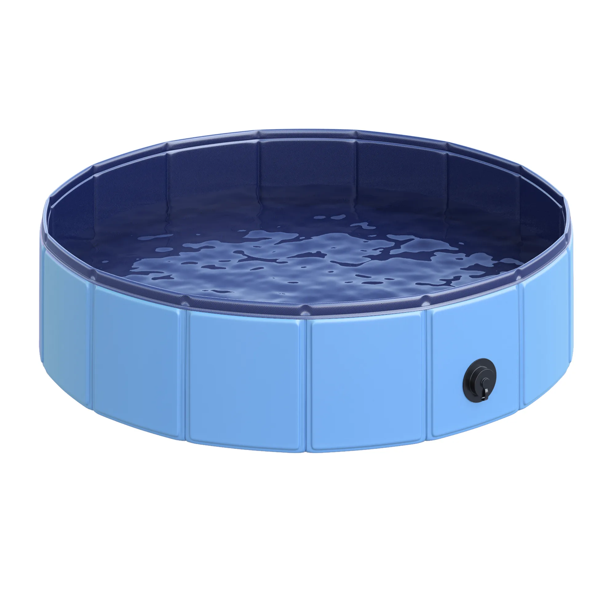 qfudaa17fcf92033b Piscina pentru Animale Domestice PawHut Pliabila, PVC, Albastra Ø80x20cm | Aosom Romania