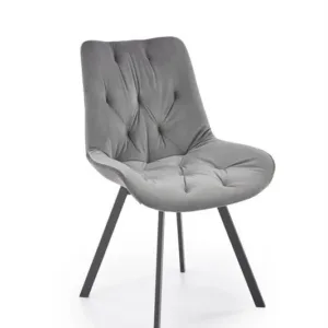 Scaun catifea K519 velvet gri