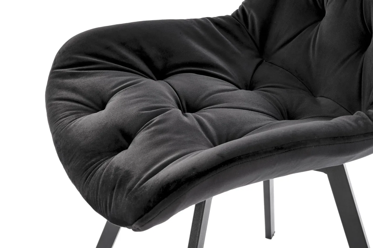 scaun-catifea-k519-velvet-negru165449 Scaun catifea K519 velvet negru - imagine 11