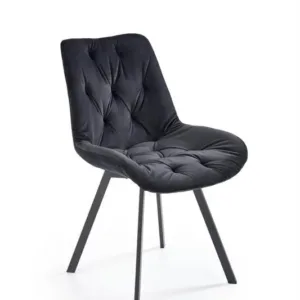 Scaun catifea K519 velvet negru