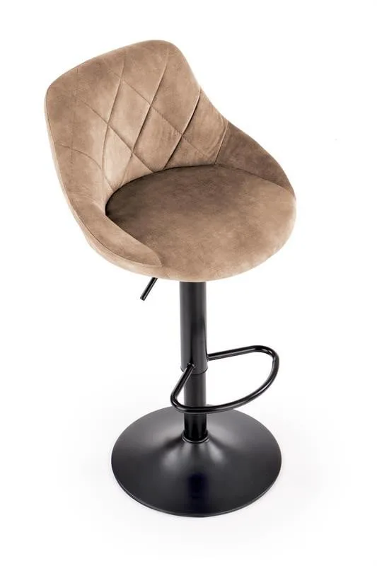 scaun-de-bar-h101-velvet-bej77937 Scaun de bar H101 velvet bej - imagine 7