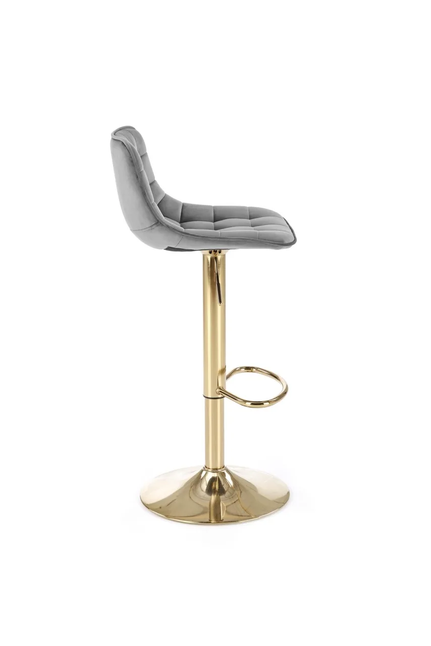 scaun-de-bar-h120-velvet-gri-gold162463 Scaun de bar H120 velvet gri/gold - imagine 4