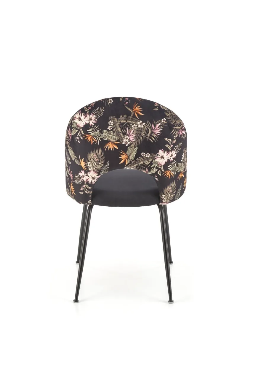 scaun-k505-negru-floral165128 Scaun K505 negru/floral - imagine 4