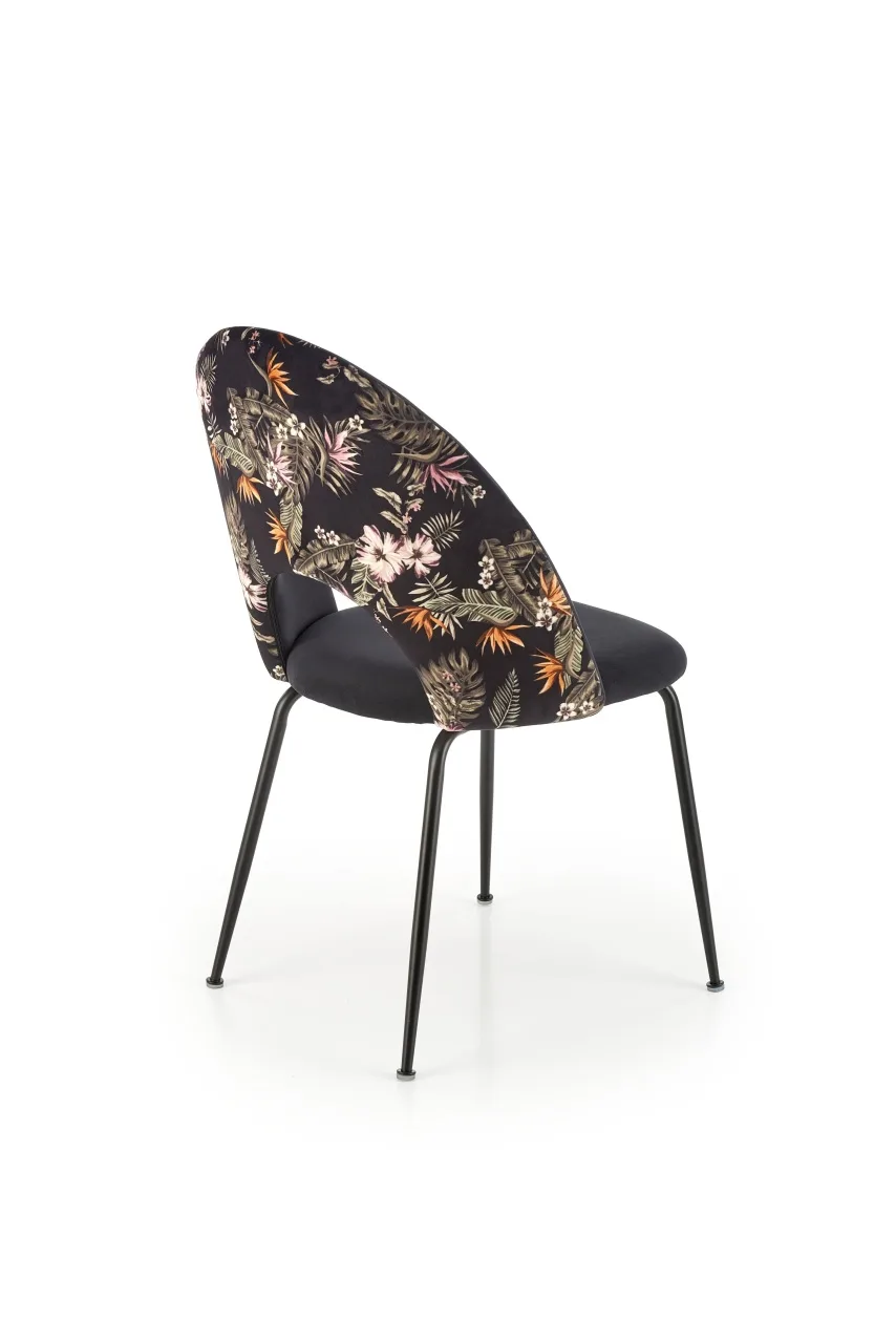 scaun-k505-negru-floral165130 Scaun K505 negru/floral - imagine 6