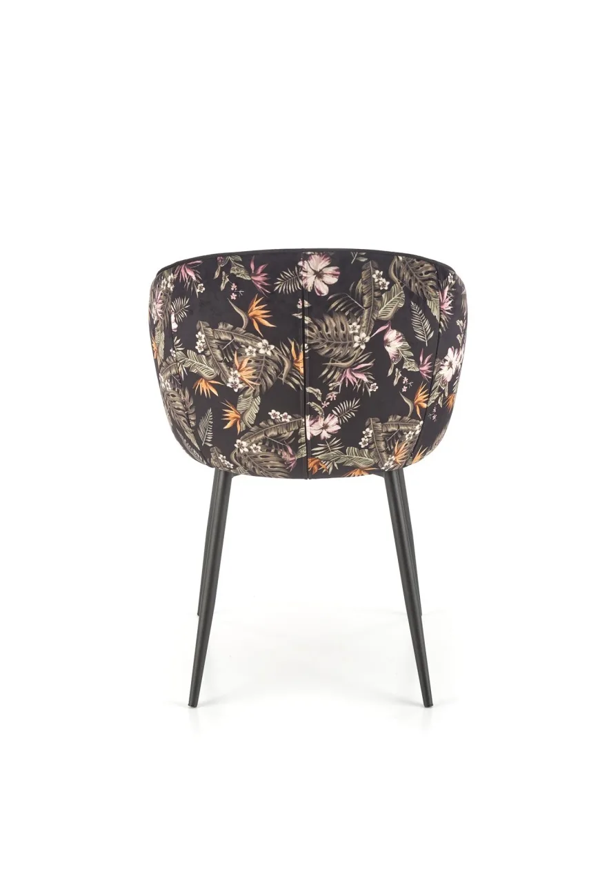 scaun-k506-negru-floral165139 Scaun K506 negru/floral - imagine 4