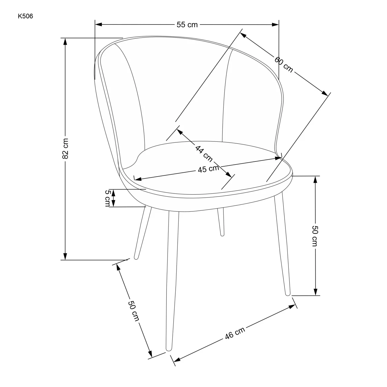 scaun-k506-negru-floral165140 Scaun K506 negru/floral - imagine 5