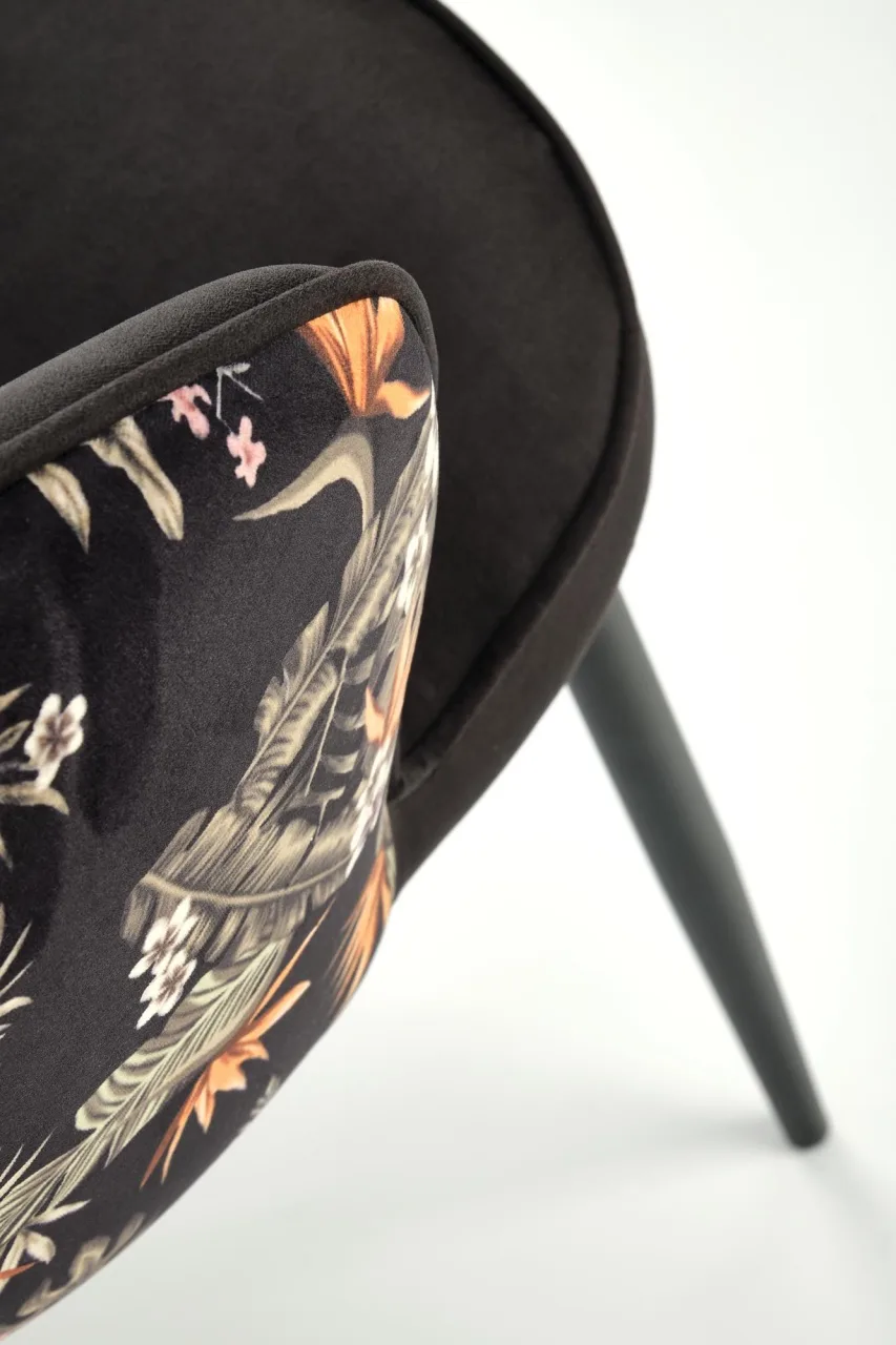 scaun-k506-negru-floral165143 Scaun K506 negru/floral - imagine 8