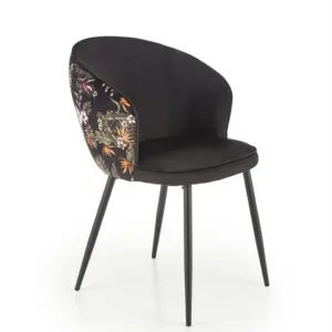 Scaun K506 negru/floral