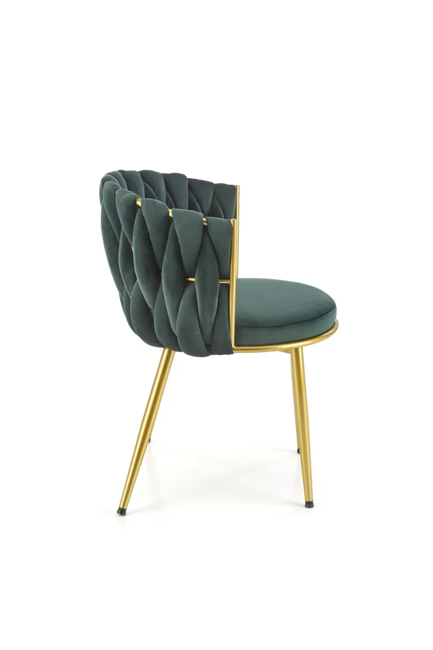 scaun-k517-velvet-verde-auriu165381 Scaun K517 velvet verde/auriu - imagine 5