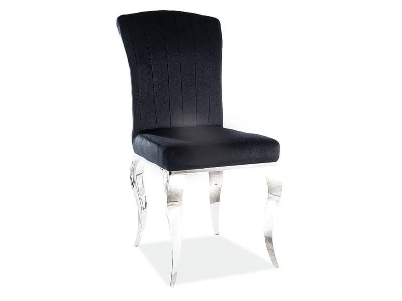 scaun-prince-velvet-negru-h100-cm29349 Scaun Prince velvet negru - H100 cm