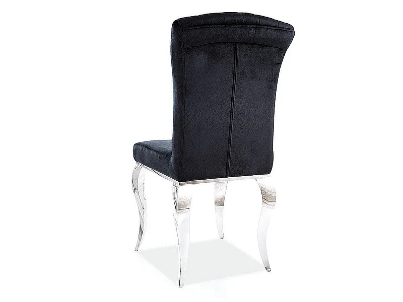 scaun-prince-velvet-negru-h100-cm30288 Scaun Prince velvet negru - H100 cm - imagine 2