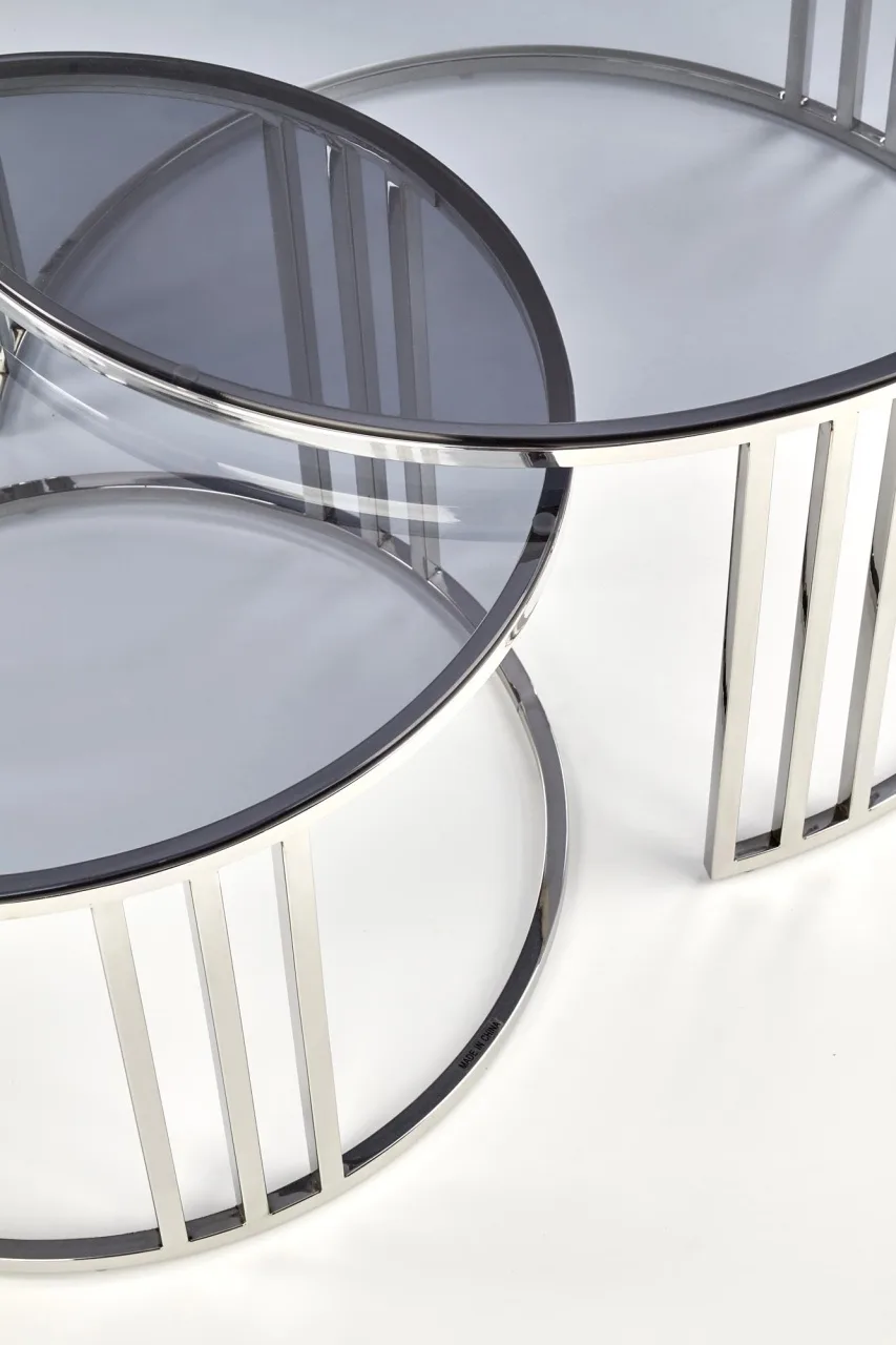 set-2-mese-de-cafea-mercury-sticla-fumurie-argintiu167360 Set 2 mese de cafea Mercury sticla fumurie/argintiu - imagine 9