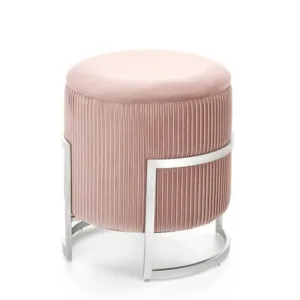 Taburet tapitat Cricket roz - H46 cm