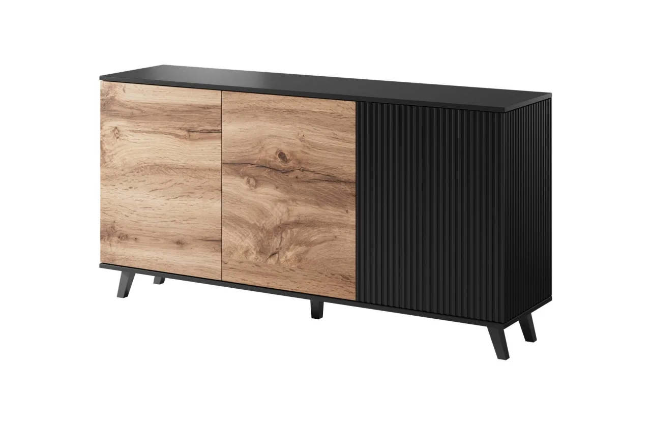 comoda-random-km1-stejar-wotan-negru-l160-x-a40-x-h82-cm171334 Comoda Random KM1 stejar wotan/negru - L160 x A40 x h82 cm - imagine 6