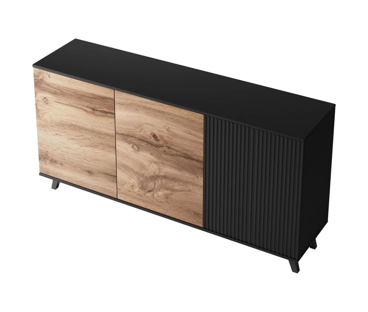 comoda-random-km1-stejar-wotan-negru-l160-x-a40-x-h82-cm171340 Comoda Random KM1 stejar wotan/negru - L160 x A40 x h82 cm - imagine 12