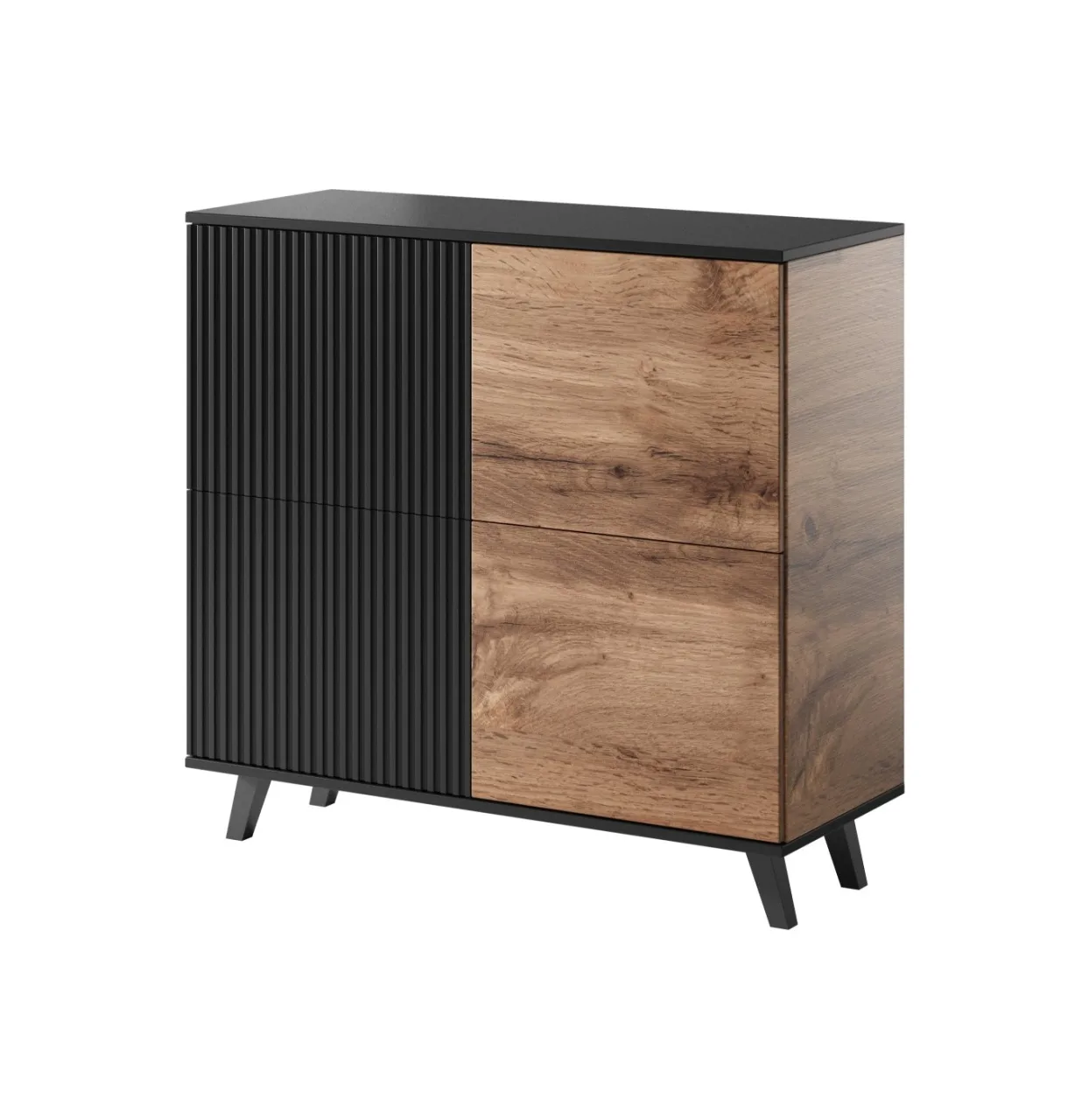 comoda-random-km2-stejar-wotan-negru-l100-x-a40-x-h95-cm171353 Comoda Random KM2 stejar wotan/negru - L100 x A40 x h95 cm - imagine 13