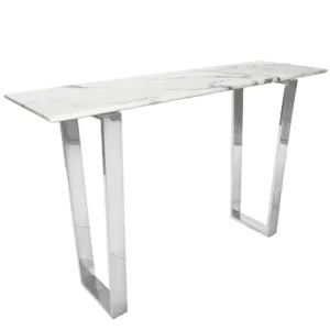 Consola Madera marble silver – H76 cm