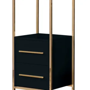 Consola Rodez III negru/gold – H103 cm