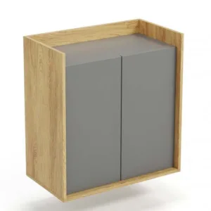Corp depozitare modular Mobius 2D natur/gri – H83 cm