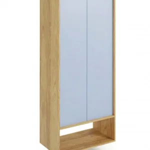 Dulap modular Mobius 2D natur/albastru – H179 cm