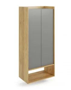 Dulap modular Mobius 2D natur/gri – H179 cm