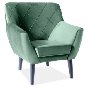 Fotoliu catifea Kier 1 verde Blu78/wenge