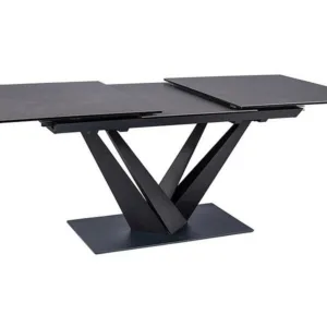 Masa extensibila Sorento Ceramic CORSO GREY/negru mat L160-220 cm