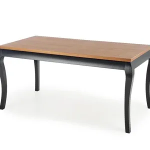 Masa extensibila Windsor stejar inchis/negru L160-240 cm