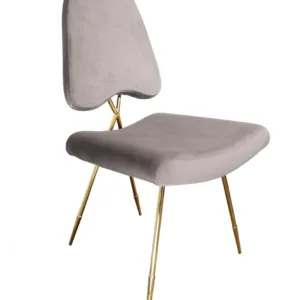 Scaun tapitat Salvadore gri/gold – H93 cm