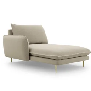 Sezlong tapitat Vienna picioare gold – L170 x l110 x h95