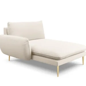 Sezlong tapitat Vienna plusat/picioare gold – L170 x l110 x h95
