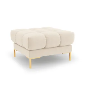 Taburet tapitat Bali stofa/picioare gold – L60 x l60 x h41