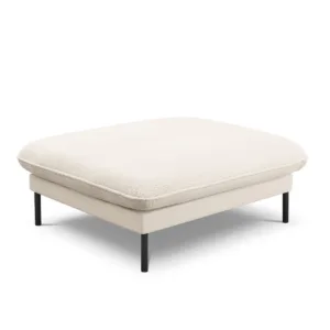 Taburet tapitat Vienna plusat/picioare negre - L100 x l80 x h43 cm